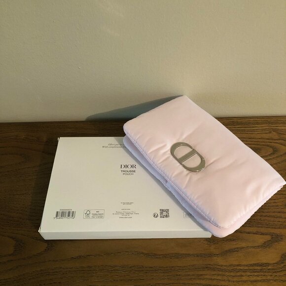 Dior Pink Puffy Clutch Makeup Bag NEW - Picture 2 of 8